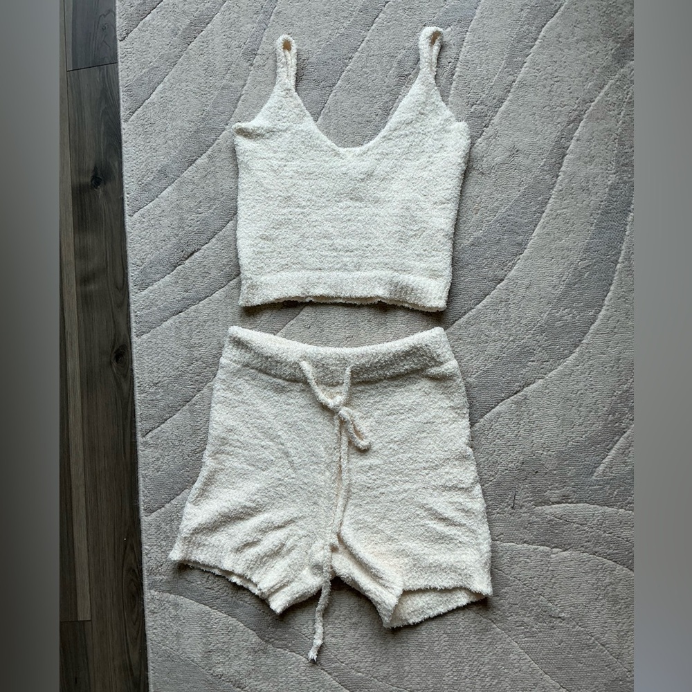 DAVI & DANI Cream Knit Pajama Set